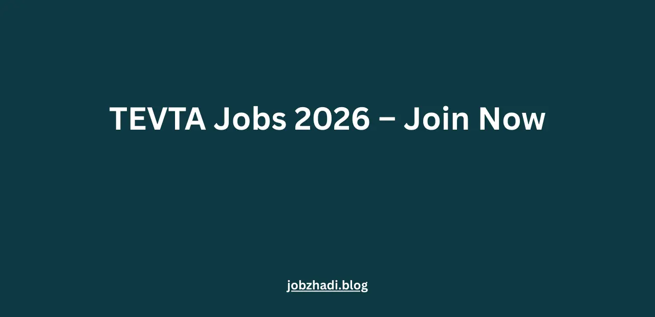 TEVTA Jobs 2026 – Join Now